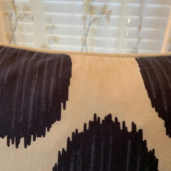 Decorative Blue Embroidered Pillow - Picture 4 of 5